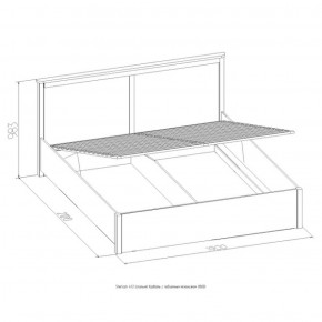 Кровать Шерлок с ПМ 1400 дуб сонома 1400*2000 в Артёмовском - artyomovskij.mebel-e96.ru