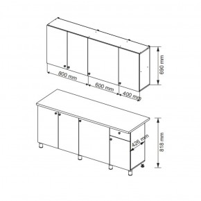 Кухонный гарнитур POINT 1800 мм (Гор) в Артёмовском - artyomovskij.mebel-e96.ru