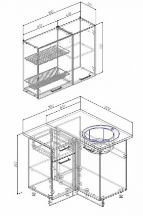 Кухонный гарнитур угловой Сатин 1000*1000 в Артёмовском - artyomovskij.mebel-e96.ru