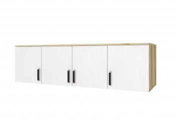 Шкаф 1600 мм Лагуна с антресолью делано/белый (Текс) в Артёмовском - artyomovskij.mebel-e96.ru