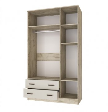 Шкаф Лагуна с антресолью крафт серый/кашемир (Текс) в Артёмовском - artyomovskij.mebel-e96.ru