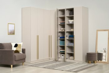 Гардеробная/шкаф 2200*1706 мм Ларго №3 Кашемир (Миф) в Артёмовском - artyomovskij.mebel-e96.ru