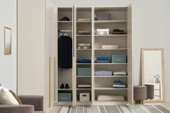 Гардеробная/шкаф 2200*1706 мм Ларго №3 Кашемир (Миф) в Артёмовском - artyomovskij.mebel-e96.ru