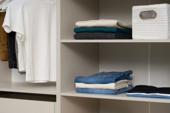 Гардеробная/шкаф 4000 мм Ларго №1 открытая Кашемир (Миф) в Артёмовском - artyomovskij.mebel-e96.ru