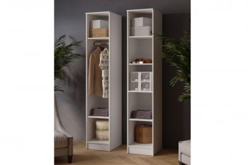 Пенал 400 мм Ларс белый/ателье свет. (Микон) в Артёмовском - artyomovskij.mebel-e96.ru