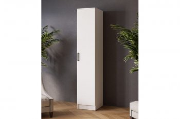 Пенал 400 мм Ларс белый (Микон) в Артёмовском - artyomovskij.mebel-e96.ru