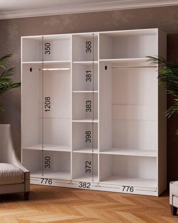 Шкаф 2000 мм Ларс без зеркал Белый/Ателье светлое (Микон) в Артёмовском - artyomovskij.mebel-e96.ru