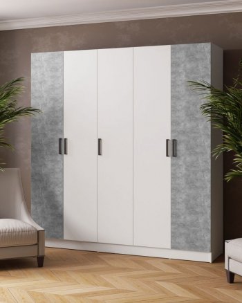 Шкаф 2000 мм Ларс без зеркал Белый/Ателье светлое (Микон) в Артёмовском - artyomovskij.mebel-e96.ru