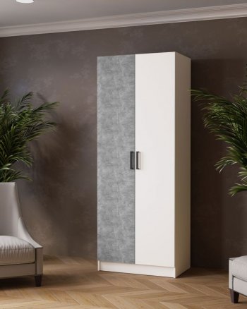 Шкаф 800 мм Ларс без зеркал Белый/Ателье светлое (Микон) в Артёмовском - artyomovskij.mebel-e96.ru