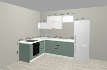 Угловой кухонный гарнитур Санвут 1516х2100 мм в Артёмовском - artyomovskij.mebel-e96.ru