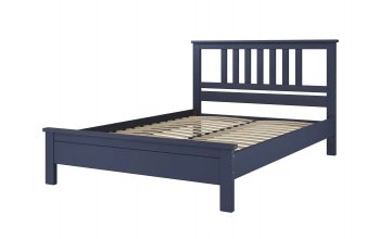 Кровать из массива Лаура темный лазурный (БМ) в Артёмовском - artyomovskij.mebel-e96.ru