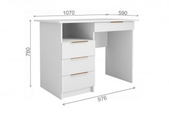 Стол Лавис СТД 1070.1 белый/белый софт (ДСВ) в Артёмовском - artyomovskij.mebel-e96.ru