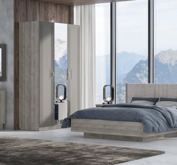 Кровать 1600 мм Лежер КР-311-16-16 дуб серый/велюр Missoni 18 (Сантан) в Артёмовском - artyomovskij.mebel-e96.ru