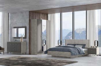 Спальный гарнитур Лежер модульный, холст вулканический (СанТан) в Артёмовском - artyomovskij.mebel-e96.ru