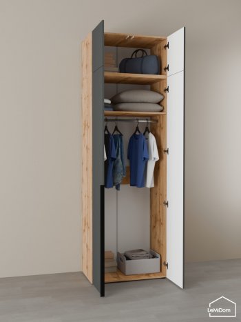 Шкаф с антресолью 800 мм Linnea MHR-2A-1 2450х800х510 (ДВ-М 11.1.25) в Артёмовском - artyomovskij.mebel-e96.ru