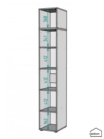 Шкаф с антресолью 400 мм Linnea MHR-1A-2 2450х400х510 (Графит-М 11.1.25) в Артёмовском - artyomovskij.mebel-e96.ru