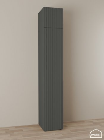 Шкаф с антресолью 400 мм Linnea MHR-1A-3 2450х400х510 (Графит-М 11.1.25) в Артёмовском - artyomovskij.mebel-e96.ru