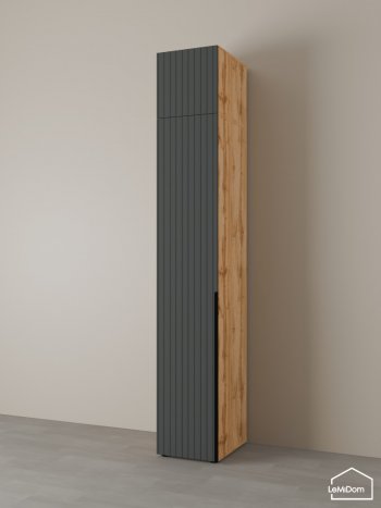 Шкаф с антресолью 400 мм Linnea MHR-1A-2 2450х400х510 (ДВ-М 11.1.25) в Артёмовском - artyomovskij.mebel-e96.ru