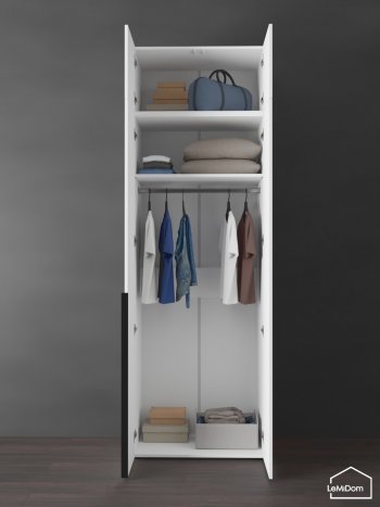 Шкаф с антресолью 800 мм Linnea MHR-2A-1 2450х800х510 (Белый-М 11.1.2) в Артёмовском - artyomovskij.mebel-e96.ru