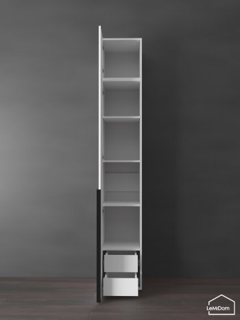 Шкаф с антресолью 400 мм Linnea MHR-1A-4 2450х400х510 (Белый-М 11.1.1) в Артёмовском - artyomovskij.mebel-e96.ru