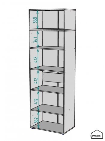 Шкаф с антресолью 800 мм Linnea MHR-2A-2 2450х800х510 (ДВ-М 11.1.25) в Артёмовском - artyomovskij.mebel-e96.ru