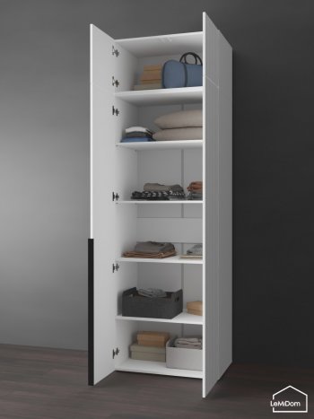 Шкаф с антресолью 800 мм Linnea MHR-2A-2 2450х800х510 (Белый-М 11.1.1) в Артёмовском - artyomovskij.mebel-e96.ru