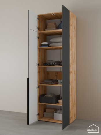 Шкаф с антресолью 800 мм Linnea MHR-2A-2 2450х800х510 (ДВ-М 11.1.25) в Артёмовском - artyomovskij.mebel-e96.ru