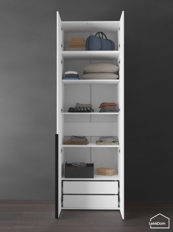 Шкаф с антресолью 800 мм Linnea MHR-2A-4 2450х800х510 (Белый-М 11.1.2) в Артёмовском - artyomovskij.mebel-e96.ru