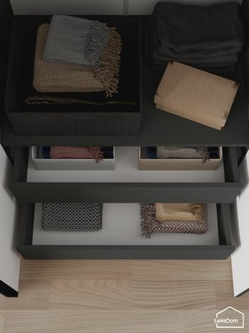 Шкаф с антресолью 800 мм Linnea MHR-2A-4 2450х800х510 (Графит-М 11.1.25) в Артёмовском - artyomovskij.mebel-e96.ru