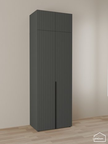 Шкаф с антресолью 800 мм Linnea MHR-2A-4 2450х800х510 (Графит-М 11.1.25) в Артёмовском - artyomovskij.mebel-e96.ru