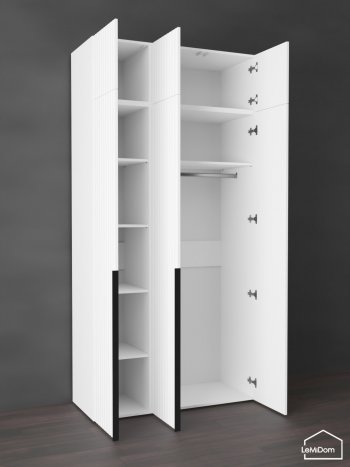 Шкаф с антресолью 1200 мм Linnea MHR-3A-1 2450х1200х510 (Белый-М 11.1.2) в Артёмовском - artyomovskij.mebel-e96.ru