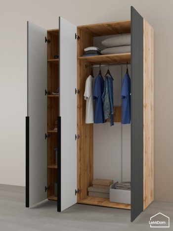 Шкаф с антресолью 1200 мм Linnea MHR-3A-1 2450х1200х510 (ДВ-М 11.1.25) в Артёмовском - artyomovskij.mebel-e96.ru