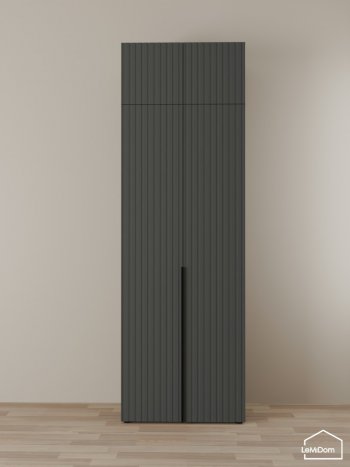 Шкаф с антресолью 800 мм Linnea MHR-2A-1 2450х800х510 (Графит-М 11.1.25) в Артёмовском - artyomovskij.mebel-e96.ru