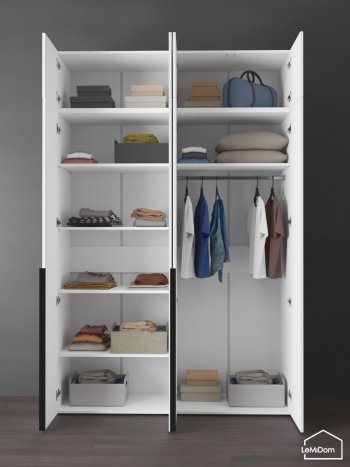 Шкаф с антресолью 1600 мм Linnea MHR-4A-1 2450х1600х510 (Белый-М 11.1.1) в Артёмовском - artyomovskij.mebel-e96.ru