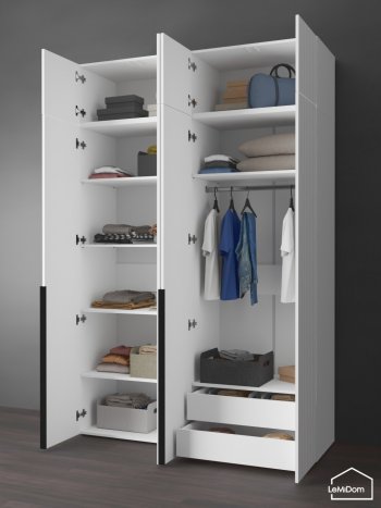 Шкаф с антресолью 1600 мм Linnea MHR-4A-2 2450х1600х510 (Белый-М 11.1.1) в Артёмовском - artyomovskij.mebel-e96.ru