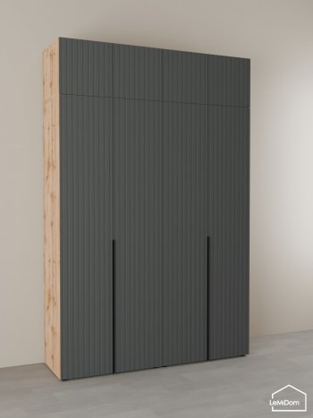 Шкаф с антресолью 1600 мм Linnea MHR-4A-2 2450х1600х510 (ДВ-М 11.1.25) в Артёмовском - artyomovskij.mebel-e96.ru