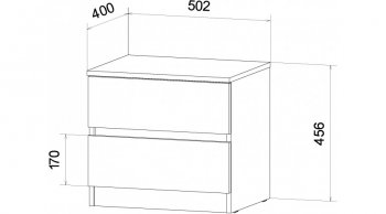Тумба прикроватная Ленора вотан/Графит (Лин) в Артёмовском - artyomovskij.mebel-e96.ru