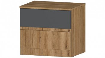 Тумба прикроватная Ленора вотан/Графит (Лин) в Артёмовском - artyomovskij.mebel-e96.ru | фото