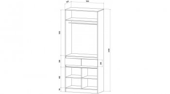 Шкаф 1000 мм 2х ств. Ленора вотан/Графит (Лин) в Артёмовском - artyomovskij.mebel-e96.ru