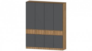 Шкаф 2000 мм 4х ств. Ленора вотан/Графит (Лин) в Артёмовском - artyomovskij.mebel-e96.ru | фото