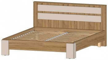 Кровать двуспальная Ленора вотан/Кашемир (Лин) в Артёмовском - artyomovskij.mebel-e96.ru | фото