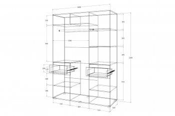 Шкаф 1600 мм Лиана золотой (Зарон) в Артёмовском - artyomovskij.mebel-e96.ru