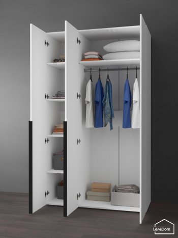 Шкаф Linnea MHR-3-1 2050х1200х510 (Белый-М 11.1.1) в Артёмовском - artyomovskij.mebel-e96.ru