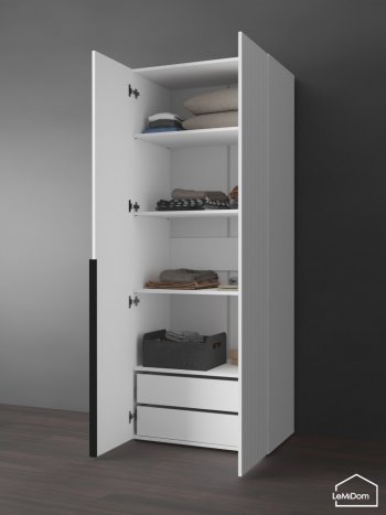 Шкаф Linnea MHR-2-4 2050х800х510 (Белый-М 11.1.1) в Артёмовском - artyomovskij.mebel-e96.ru