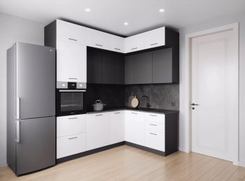 Кухонный гарнитур угловой Лофт 2200*1700 мм (Санвут) в Артёмовском - artyomovskij.mebel-e96.ru