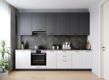 Кухонный гарнитур высокий Лофт 3000 мм (Санвут) в Артёмовском - artyomovskij.mebel-e96.ru