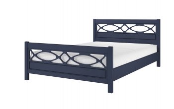 Кровать из массива Лоренса Темный лазурный (БМ) в Артёмовском - artyomovskij.mebel-e96.ru