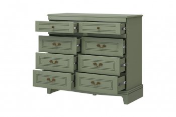 Комод 8 ящиков Лорето, зеленый самшит (БМ) в Артёмовском - artyomovskij.mebel-e96.ru