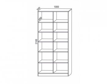 Шкаф распашной 1000 мм М6-2.4 Б+Б 100 (М6) в Артёмовском - artyomovskij.mebel-e96.ru
