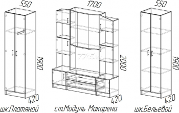 Стенка Макарена (ЭРА) в Артёмовском - artyomovskij.mebel-e96.ru